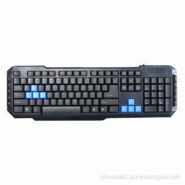 USB Keyboard with 104 Standard and 10 Multimedia Keys, Can be Wired or Wireless